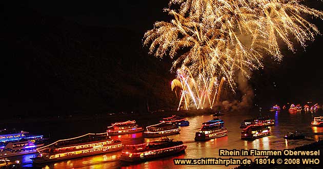 Rhine River Cruise to Rhine in Flames Event in Oberwesel